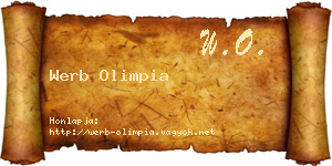 Werb Olimpia névjegykártya
